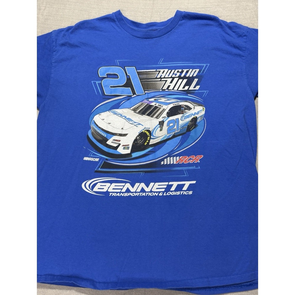 NASCAR Austin Hill #21 Bennett Transportation & Logistics T-Shirt  RCR Racing XL